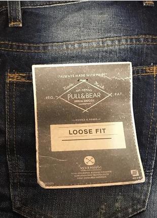 Молодіжні,чоловічі джинси pull&bear “loose fit “ .4 фото