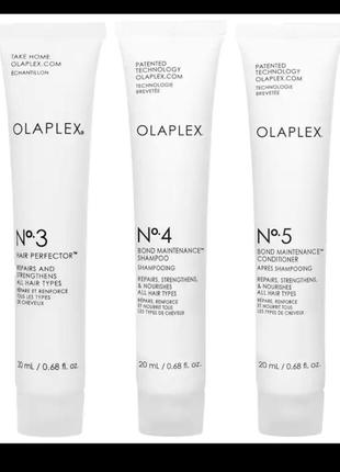 Olaplex bond maintenance no. 3, olaplex no. 4c, olaplex no.8