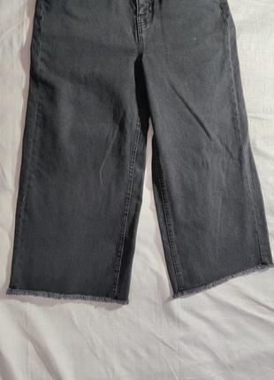 Женские плотные джинсовые кюлоты c&a, размер m, черные, 100% хлопок9 фото