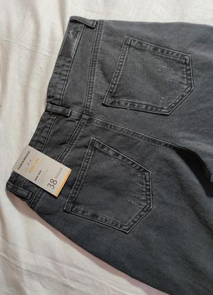 Женские плотные джинсовые кюлоты c&a, размер m, черные, 100% хлопок8 фото