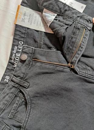 Женские плотные джинсовые кюлоты c&a, размер m, черные, 100% хлопок6 фото