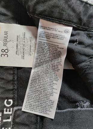 Женские плотные джинсовые кюлоты c&a, размер m, черные, 100% хлопок10 фото