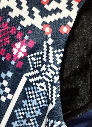 Шикарный стильный пиджак жакет кардиган на пуговицах принт рисунок бархатные элементы удлиненный5 фото