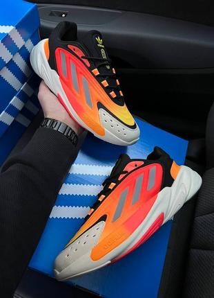 Кросівки чоловічі adidas ozelia originals black orange