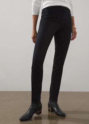 Эластичные джинсовые леггинсы черные, модель - американка от jersey denim legging, высокая посадка1 фото
