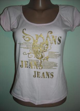 Футболка рожева з написом на грудях