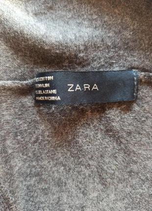 Повседневный аутфит кардиган серого цвета zara юбка в клетку тюльпаном3 фото