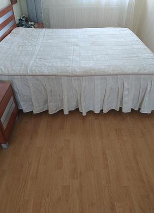 Покривало молочного кольору двуспальну кровать, 1м60×1м90