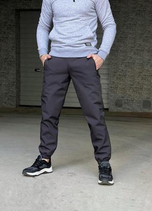 Базові теплі джогери ❄ штани softshell на флісі, брюки чоловічі повсякденні2 фото