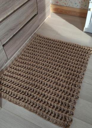 Джутовый коврик. коврик в ванную. ковер из джута ручной работы.