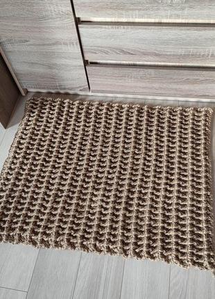 Джутовый коврик. коврик в ванную. ковер из джута ручной работы.