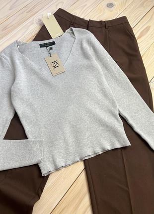 💙💛качественный натуральный коттоновый серый джемпер реглан bsl by asos