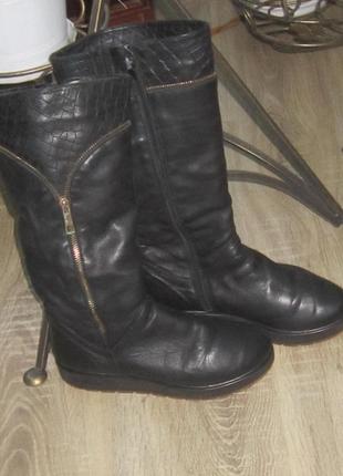 Сапоги зимние нат кожа