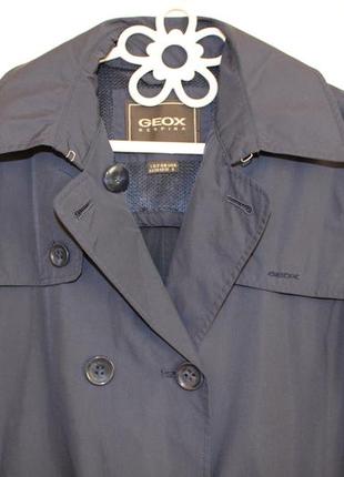 Тренч плащ geox цвета индиго (темно-синий)