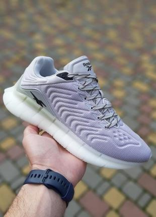 Мужские текстильные серые кроссовки reebok zig kinetica 🆕кроссовки рибок