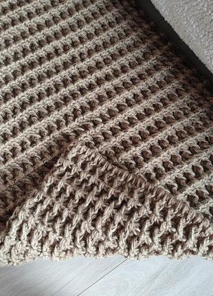 Джутовый коврик. плетеный ковер лим из джута. вязаный ковер.