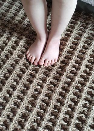 Джутовий килимок. плетений килим илим із джуту. в'язаний килим.10 фото