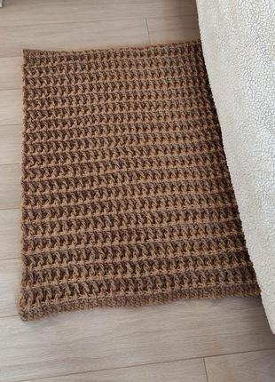 Джутовий килимок. плетений килим илим із джуту. в'язаний килим.4 фото