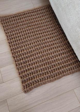 Джутовий килимок. плетений килим илим із джуту. в'язаний килим.2 фото