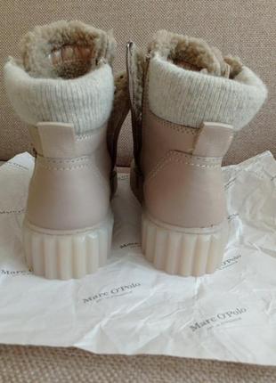 Зимние ботинки получобитки кожаные marc o'polo bianca / разм. 40 оригинал4 фото