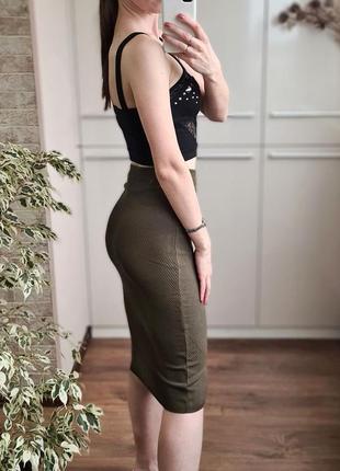 Стильная высокая юбка миди 🌺4 фото