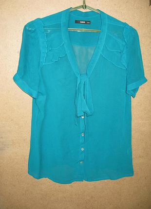 Вінтажна блуза з бантом з чистою віскози