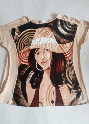 Оригинальная женская футболка от victoria by aga fashion