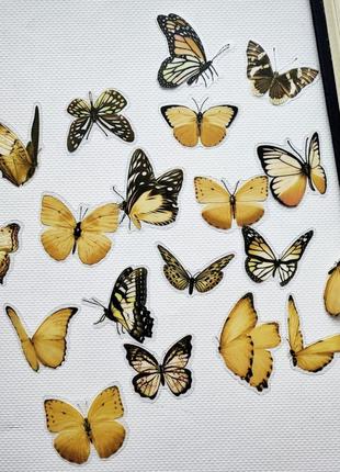 Набір #29 наліпки для скрапбукінг, метелики, картинки зображення марки стікери для щоденників блокнота скетча записника
