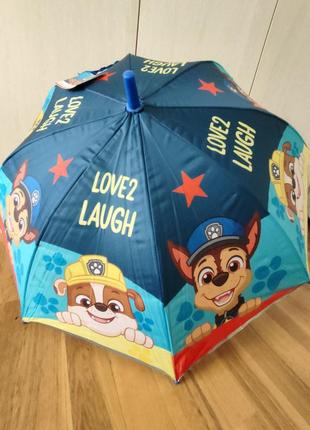 Зонт детский щенячий патруль гонщик парасолька дитяча світловідбиваюча стрічка1 фото