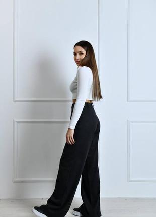 Штаны палацо женские черные