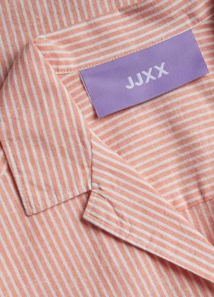 💙💛 натуральна зручна якісна пряма льняна сорочка оверсайз jjxx2 фото