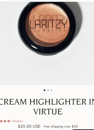 Золотой кремовый хайлайтер laritzy cream highlighter