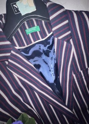 Піджак дакет від benneton в смужку3 фото