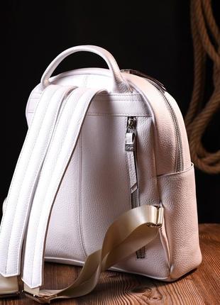 Превосходный женский рюкзак karya 20841 кожаный белый8 фото