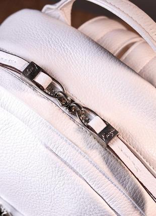 Превосходный женский рюкзак karya 20841 кожаный белый9 фото
