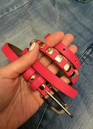 Крутой яркий ремешок accessorize,розовый ремень,пояс,поясок+подарок