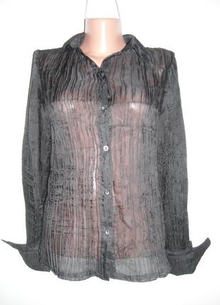 Блузка promis чорна напівпрозора з органзи