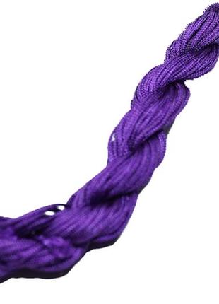 Веревка бижутерная синтетическая для шамбалы 11-13м/1.5мм:фиолетовый