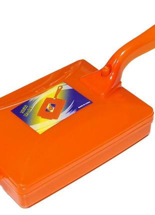 Ручной пылесос/щетка на роликах пластмассовая с ручкой 10.5х15см:синий