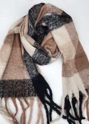 🤍🤎теплий зимовий об’ємний шарф🤍🤎