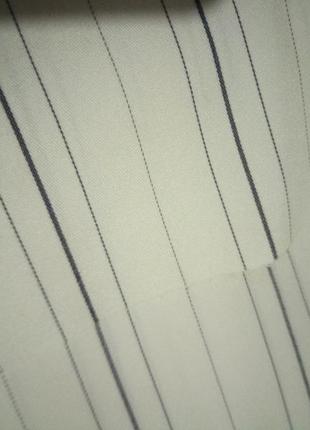 Ткань костюмная  белая в полоску.отрез 1.45 м на 2.95м винтаж5 фото