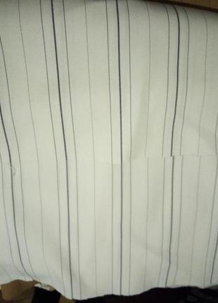 Ткань костюмная  белая в полоску.отрез 1.45 м на 2.95м винтаж4 фото