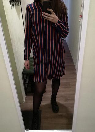 Сукня-сорочка смугаста pull and bear 2