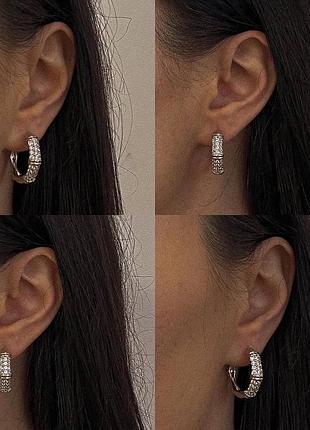 Серьги кольца 🤍 5