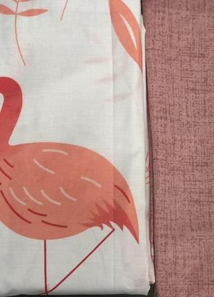 Комплект постельного белья двуспальный с фламинго2 фото