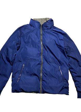Criminal damage фірмова брендова двохстороння куртка жіноча чоловіча унісекс дута об‘ємна синя хакі весняна осіння зимова демі демісезонна1 фото