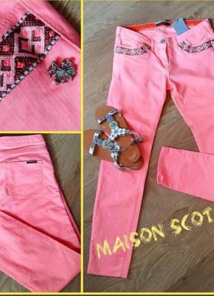 ❤️ брендовые штаны брюки джинсы maison scotch вышивка