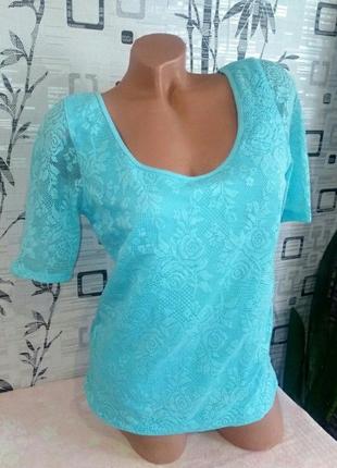 Нежная ажурная футболка кружево