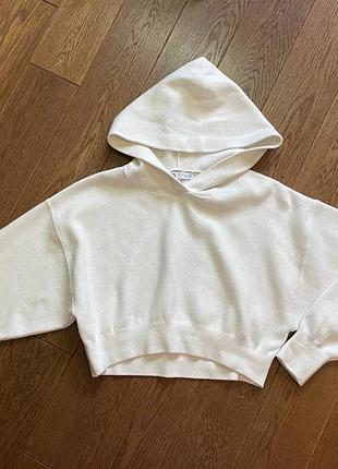 Вкорочене худі світшот zara