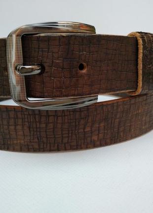 Ремінь унісекс ручної роботи з якісної натуральної шкіри.